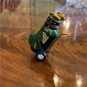Limoges Green and Gold Golf Bag Box